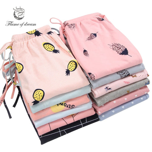 1 pcs Sleeping Trousers Home Pants For Women Pajama Pants Sleep Bottoms 8696