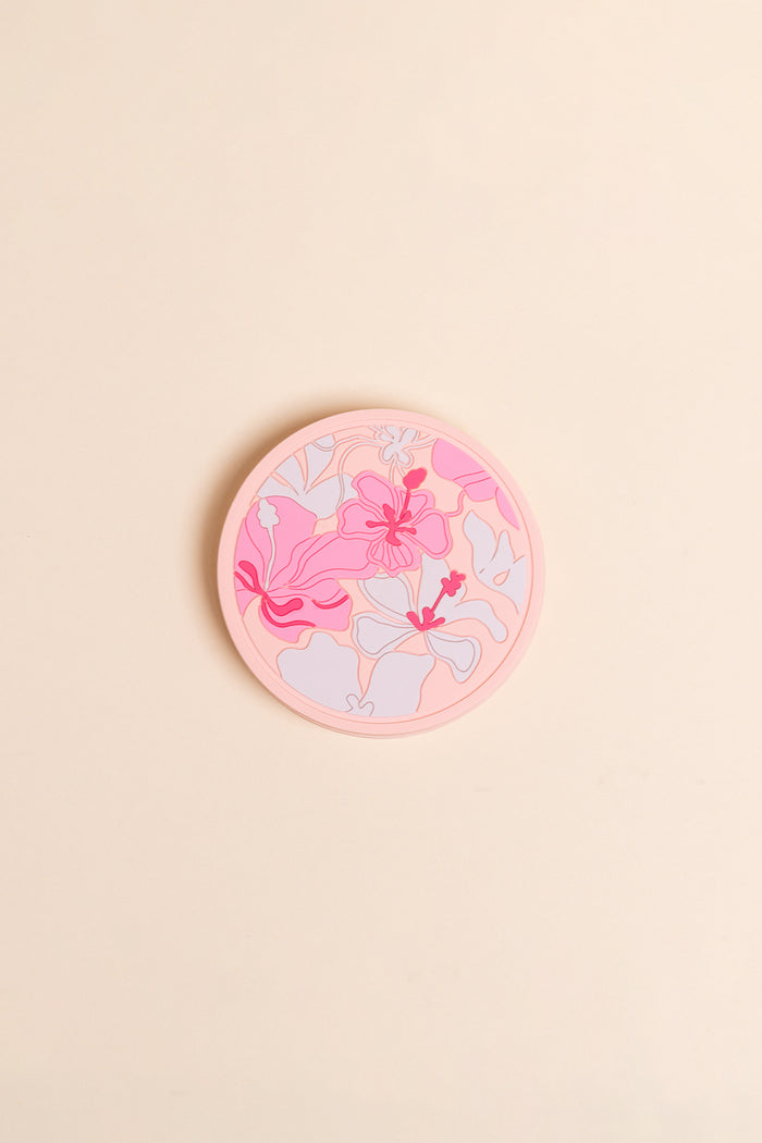 4 Pack Coasters - Peach Hibiscus Jungle