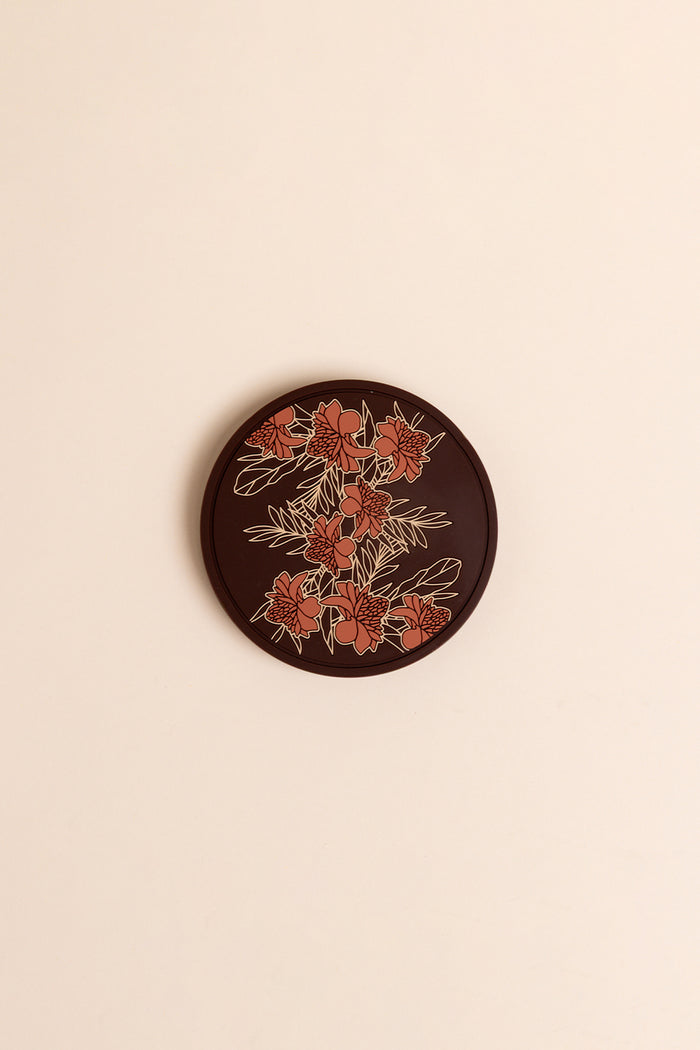 4 Pack Coasters - Teak Ginger Bloom