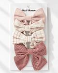 4-Piece Bow Clip Set - Antique Rose product_type - Bailey's Blossoms