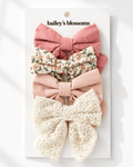4-Piece Bow Clip Set - Sweet Blossom product_type - Bailey's Blossoms