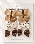 6-Piece Hair Clip Set - Brown Sugar product_type - Bailey's Blossoms