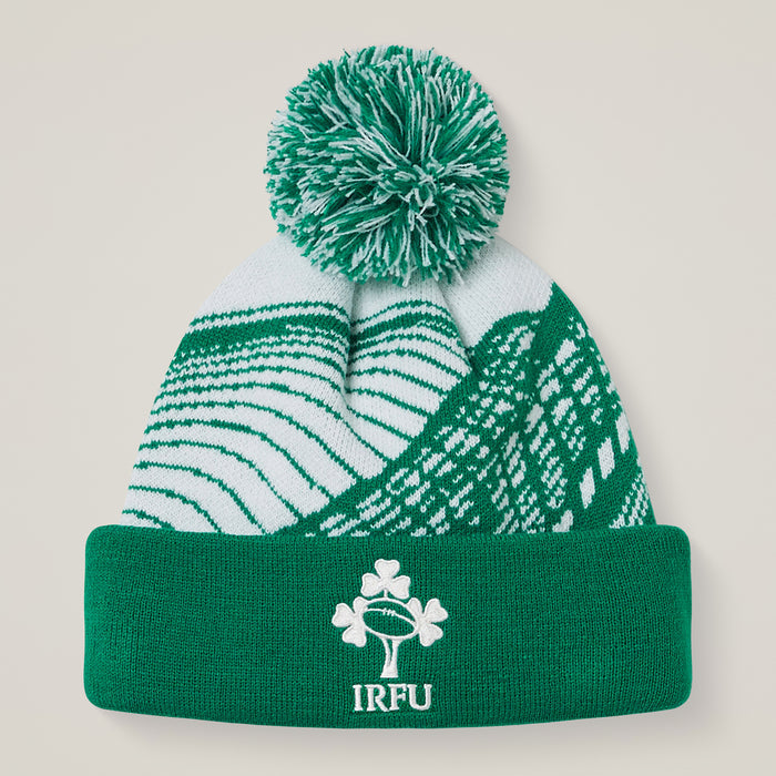 Adult Unisex Ireland Bobble Hat White