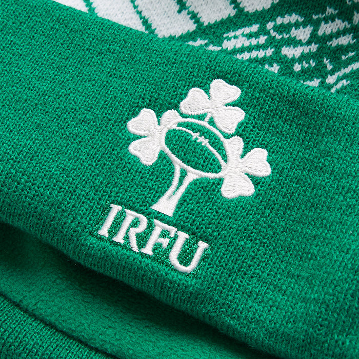 Adult Unisex Ireland Bobble Hat White