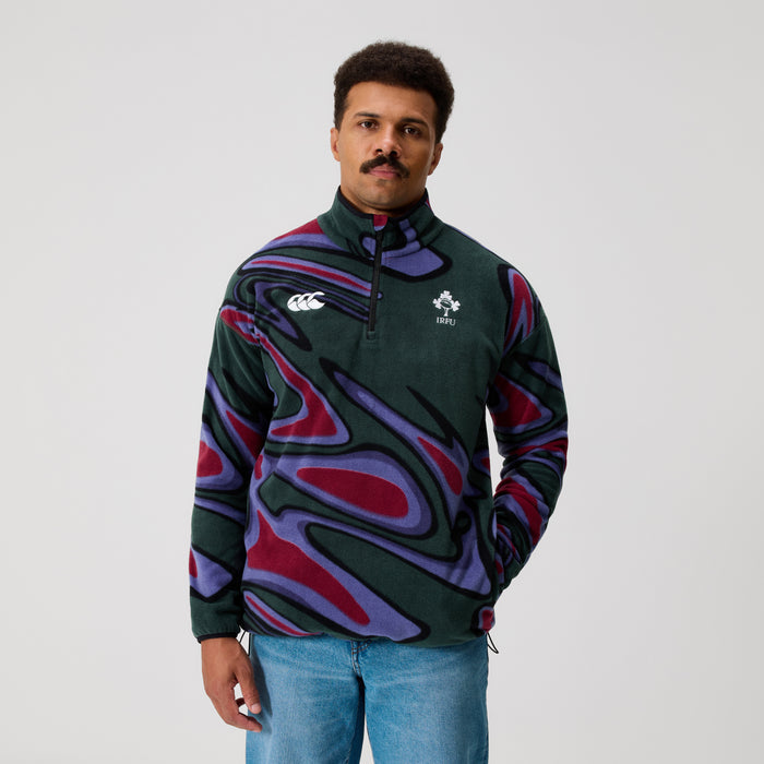 Adult Unisex Ireland Retro Fleece Green/Purple