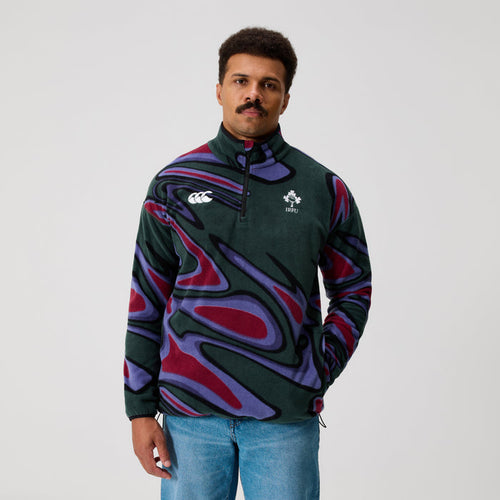 Adult Unisex Ireland Retro Fleece Green/Purple