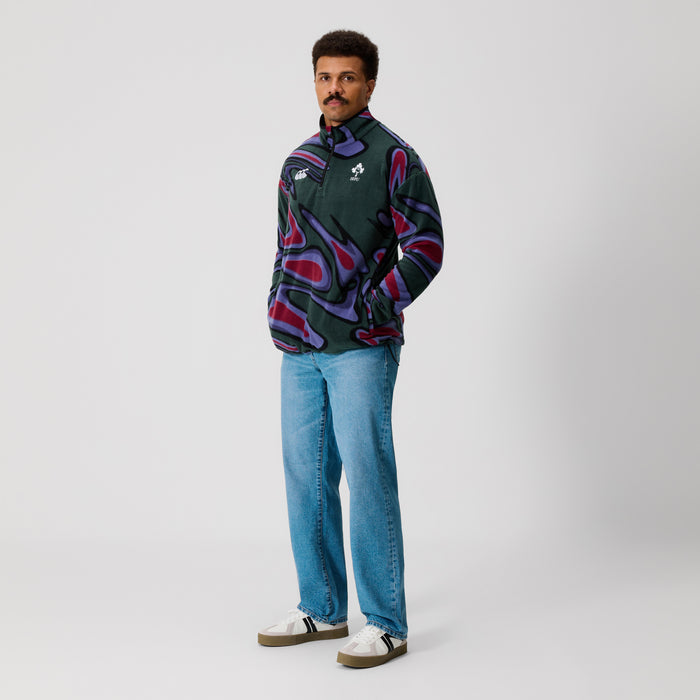 Adult Unisex Ireland Retro Fleece Green/Purple