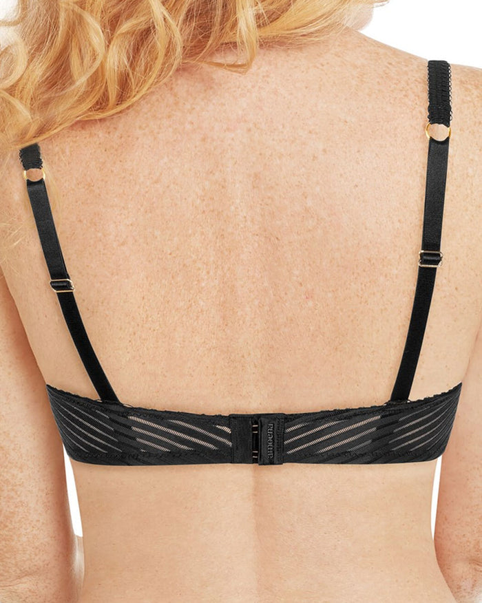 Amoena Karolina Padded Wire-Free Bra - Black / Sand