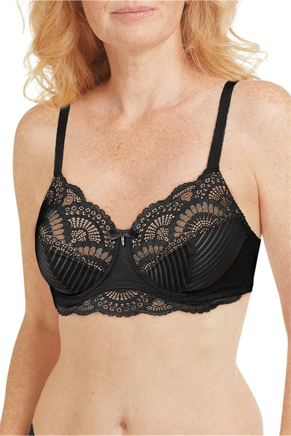 Amoena Karolina Underwire Bra - Black / Sand