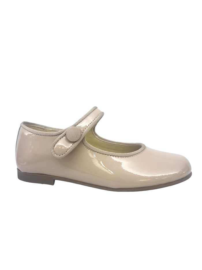 Andanines Beige Patent Mary Jane
