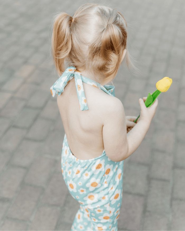 Andi Pleated Bell Bottom Jumpsuit - Happy Daisy product_type - Bailey's Blossoms