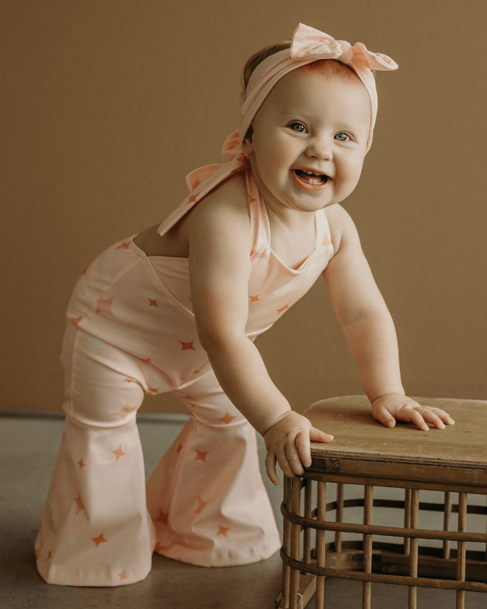 Andi Pleated Bell Bottom Jumpsuit - Stardust product_type - Bailey's Blossoms