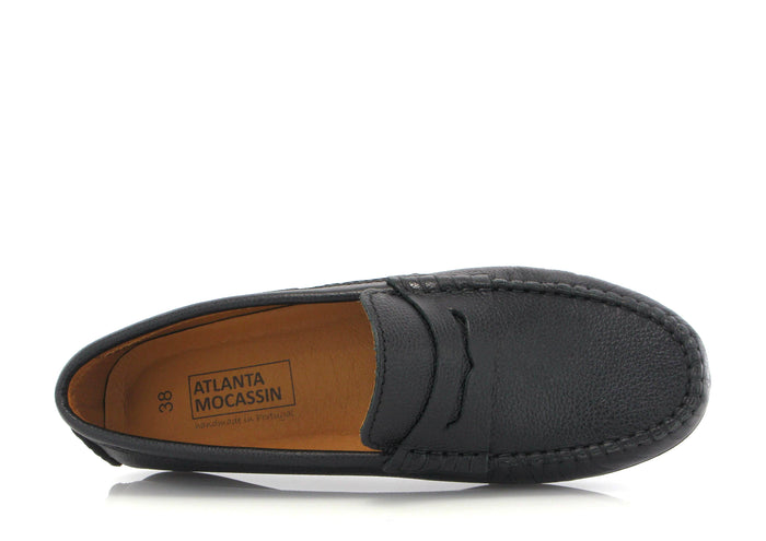 Atlanta Black Pebble Penny Loafer