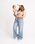 Ava Ribbed Tee - Desert Dune