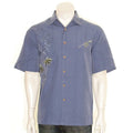 Bamboo Cay "Flying Bamboo Infra Blue" - Men's Aloha Shirt (WB 2006D)