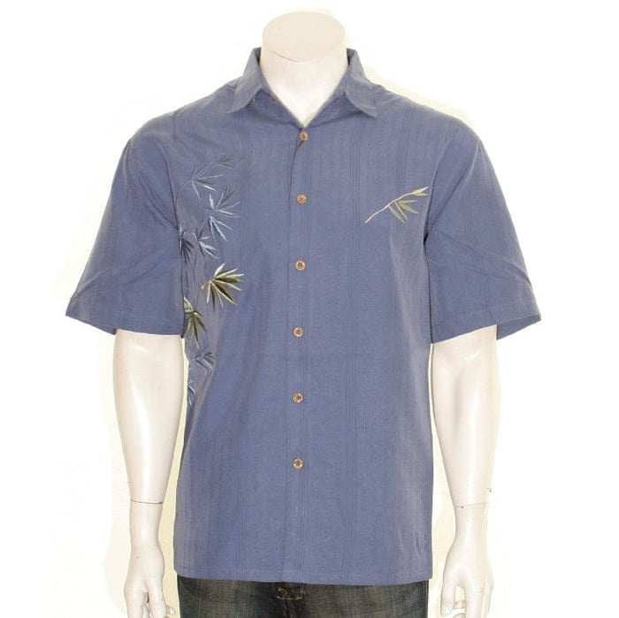 Bamboo Cay "Flying Bamboo Infra Blue" - Men's Aloha Shirt (WB 2006D)