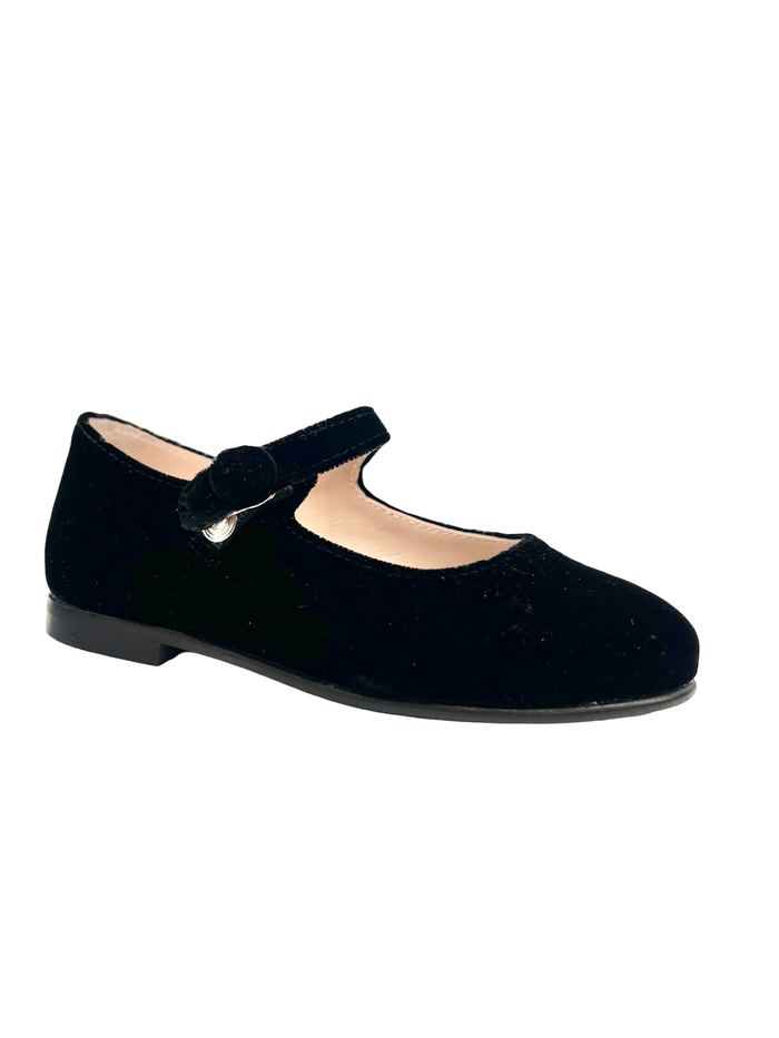 Beberlis Black Velvet Mary Jane