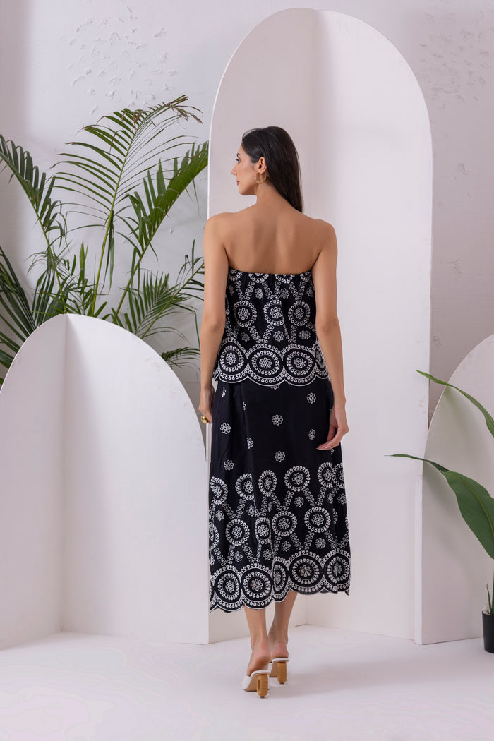 Black And White Tube Co-Ord Set