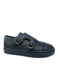 Blublonc Black Monkstrap Shoe