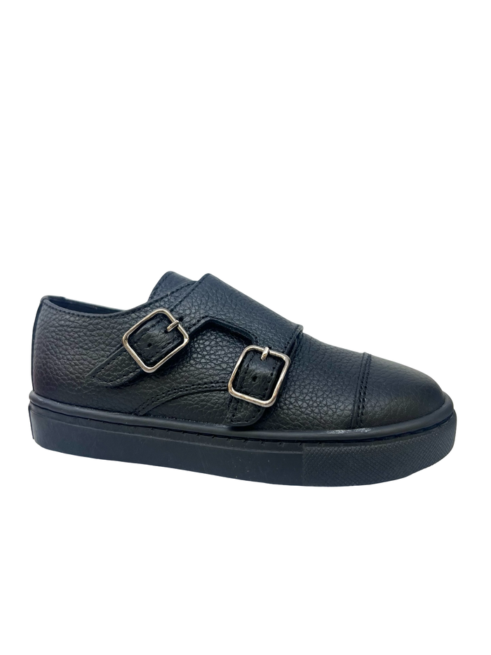 Blublonc Black Monkstrap Shoe