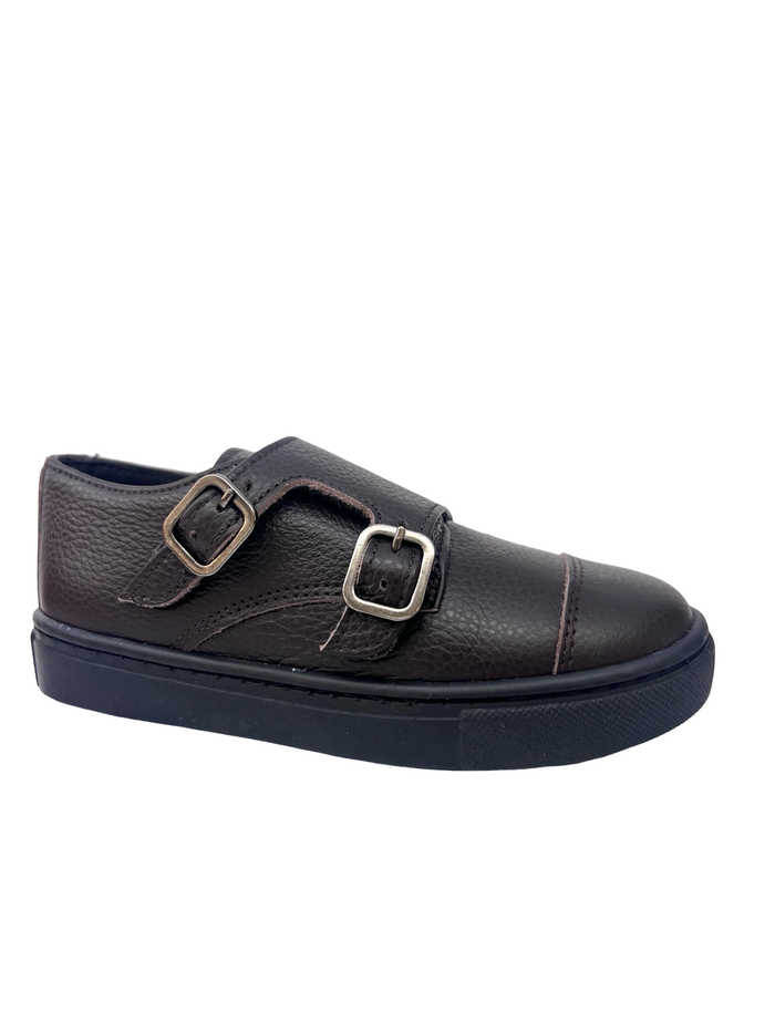 Blublonc Dark Brown Monkstrap Shoe
