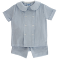 Blue Check Seersucker - Dressy Short Set