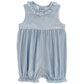 Blue Check Seersucker - Romper Short