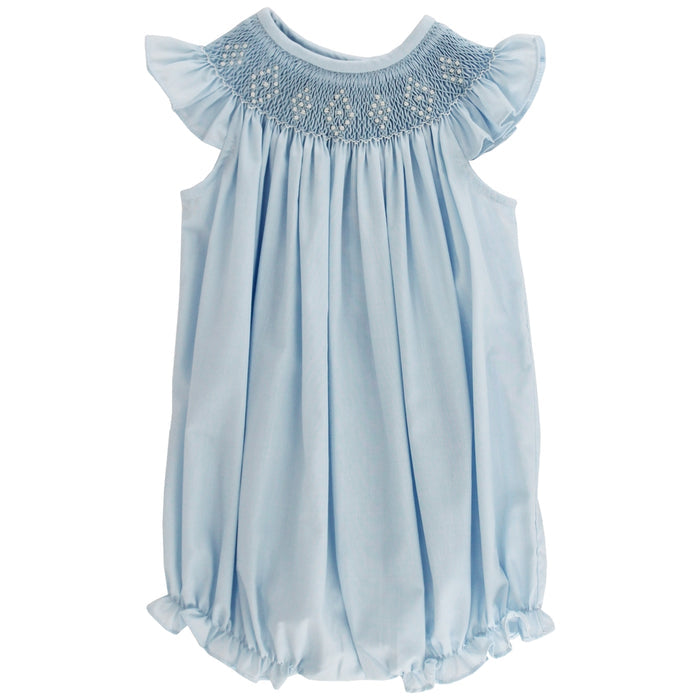 Blue with White Geometric - Bishop Romper