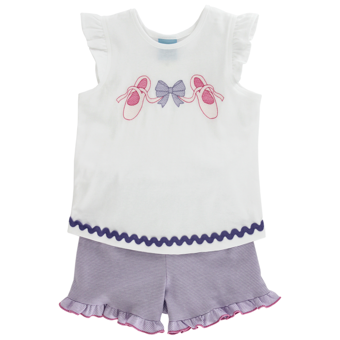 Bows & Ballet - Girls Knit Short Set