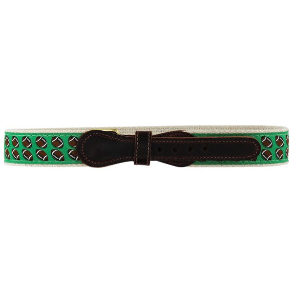 Buddy Belt - Footballs on Green