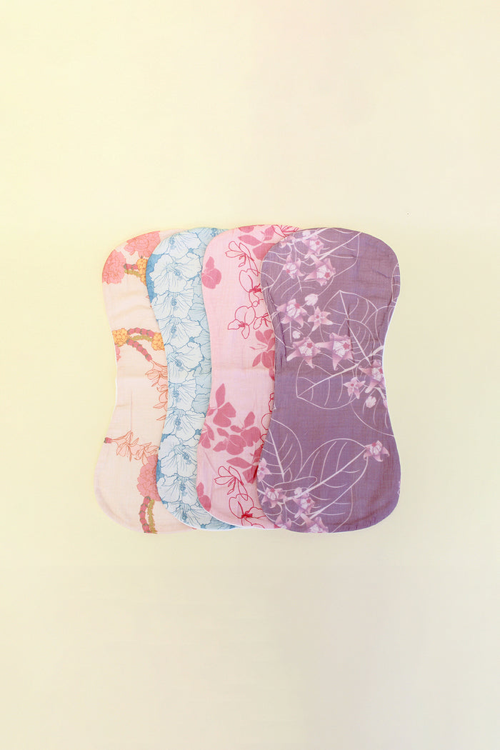 Burp Cloth 4 Pack	- Rosewater Hapa Lei
