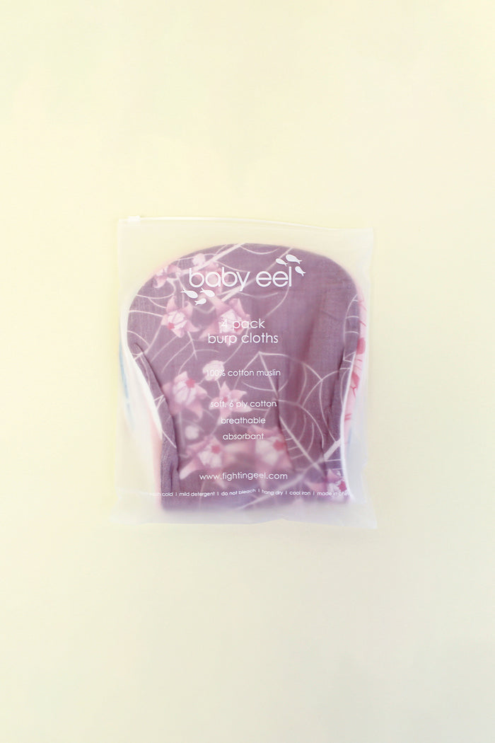 Burp Cloth 4 Pack	- Rosewater Hapa Lei