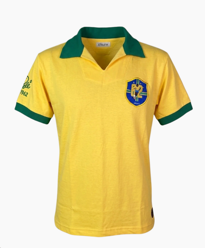 Camisa Retro Athleta Pelé 1962 - Amarela