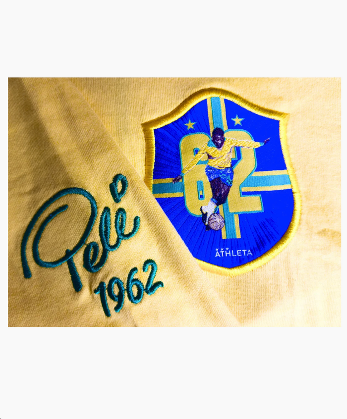 Camisa Retro Athleta Pelé 1962 - Amarela