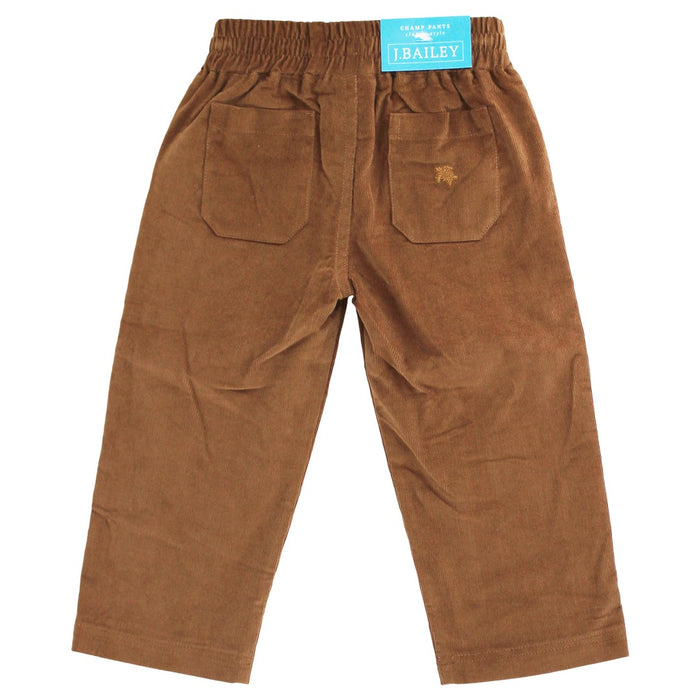 Charlie Pull On Pant - Brown Corduroy