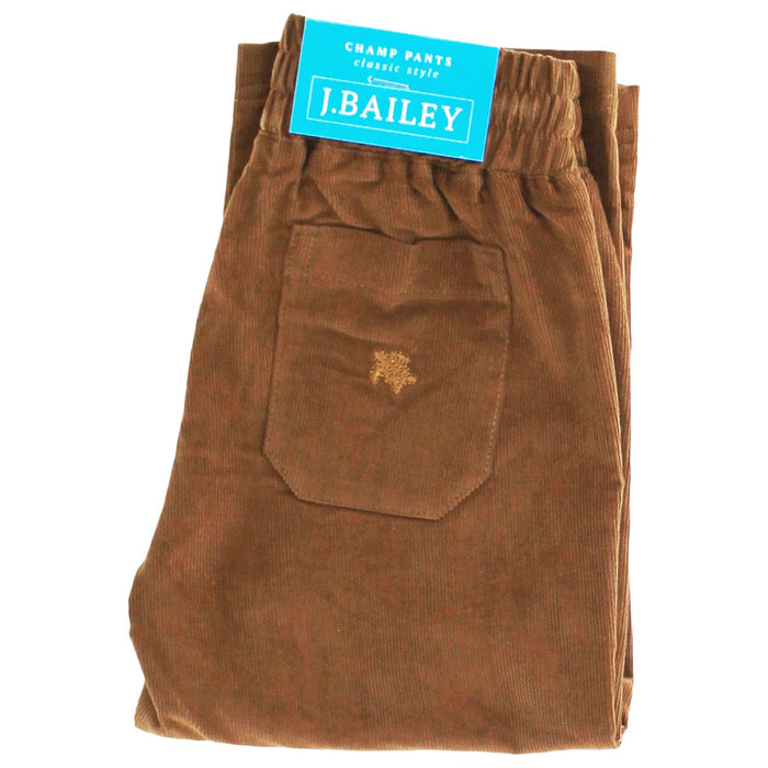 Charlie Pull On Pant - Brown Corduroy