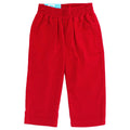 Charlie Pull On Pant - Christmas Red Corduroy