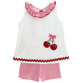 Cherry Jubilee - Girls Knit Short Set