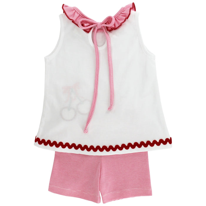Cherry Jubilee - Girls Knit Short Set