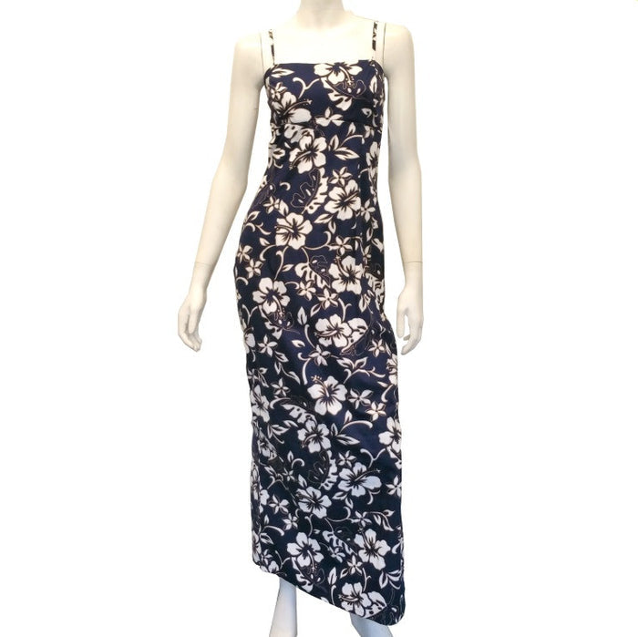 Classic Hibiscus Strap Long Dress