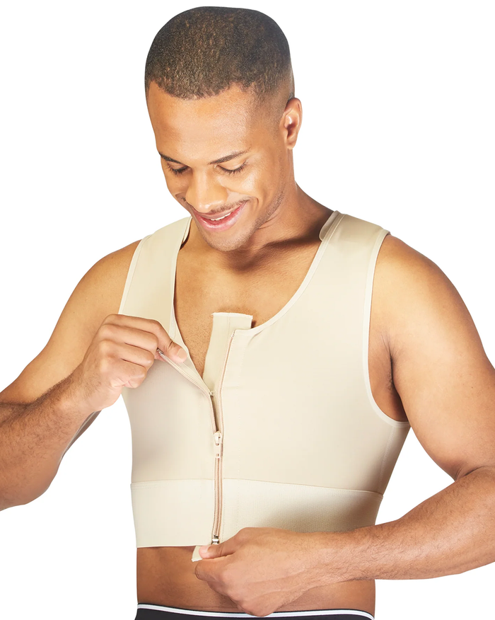 Clearpoint Medical Men’s Shapewear Zippered Short Vest - 784