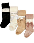 Collette Ribbed Satin Bow Tights #product_type - Bailey's Blossoms