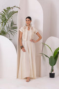Cream Schiffli Embroidered Jumpsuit