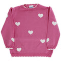 Crew Neck Sweater - Heart Print