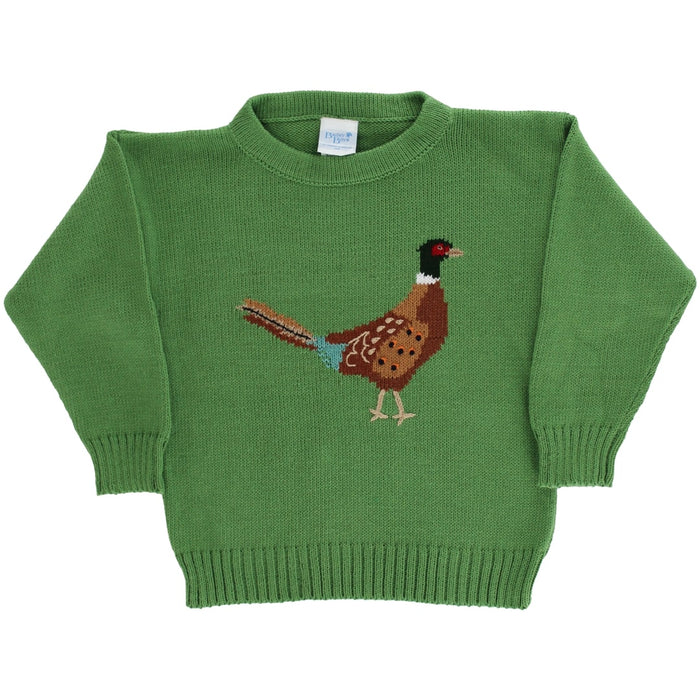 Crew Neck Sweater - Pheasant on Sage