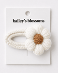 Crochet Daisy Clip - White product_type - Bailey's Blossoms