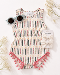 Dillon Pom Pom Romper - Make a Wish