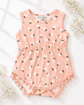 Dillon Pom Pom Romper - Peach Harvest product_type - Bailey's Blossoms