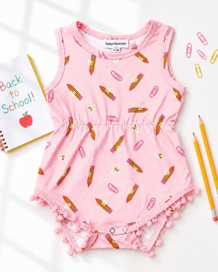 Dillon Pom Pom Romper - Petals & Pencils product_type - Bailey's Blossoms