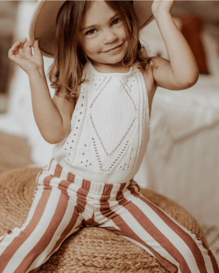 Drake Crochet Halter Romper - Gardenia product_type - Bailey's Blossoms